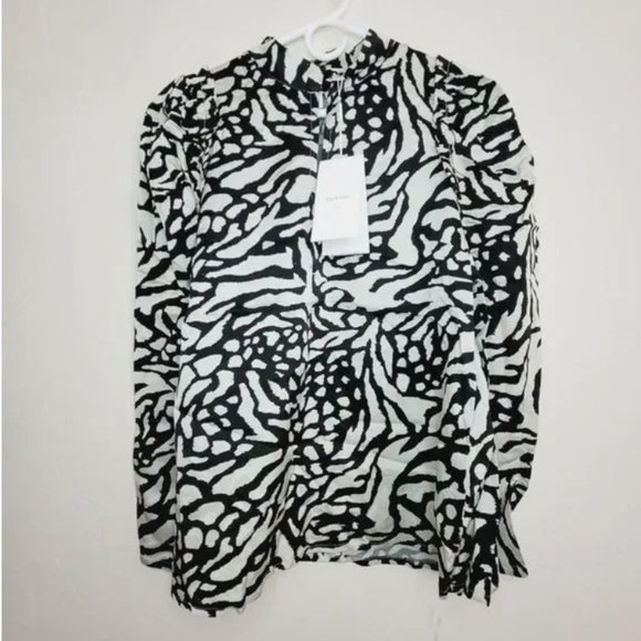 Munthe Elian Puff Sleeve Printed Blouse - Picture 2 of 4